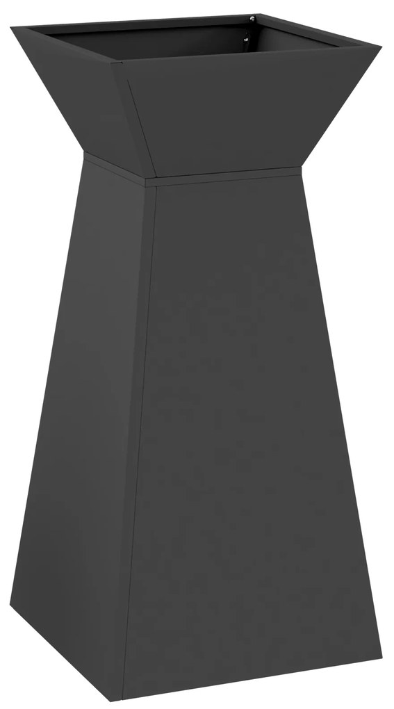 vidaXL Βάση Φυτών Μαύρη Πλαστική 35 x 35 x 73 cm Κυλινδρική Σύγχρονη