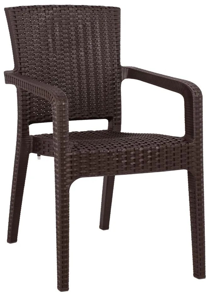 Καρέκλα Κήπου Καφέ Rattan 58x55x87cm
