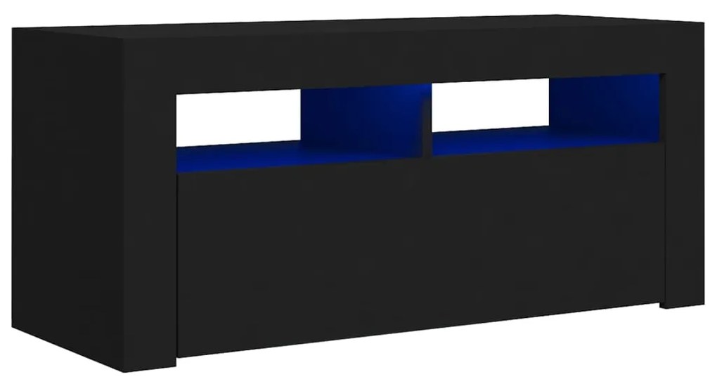 vidaXL Έπιπλο Τηλεόρασης με LED Μαύρο 90 x 35 x 40 εκ.