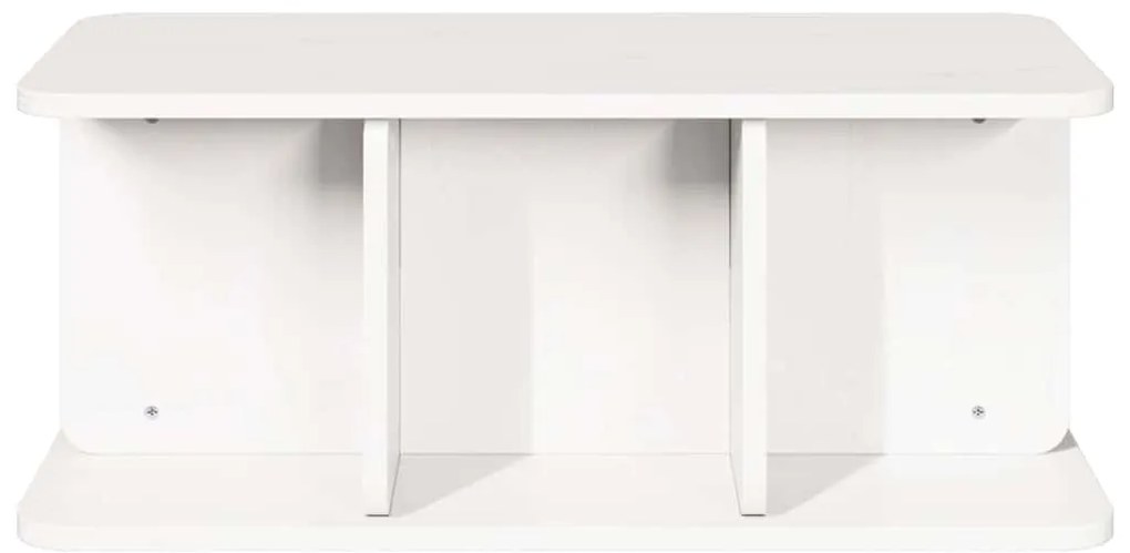 vidaXL Τραπεζάκι σαλονιού Λευκό 80 x 39.5 x 33.5 εκ Μασίφ ξύλο πεύκου