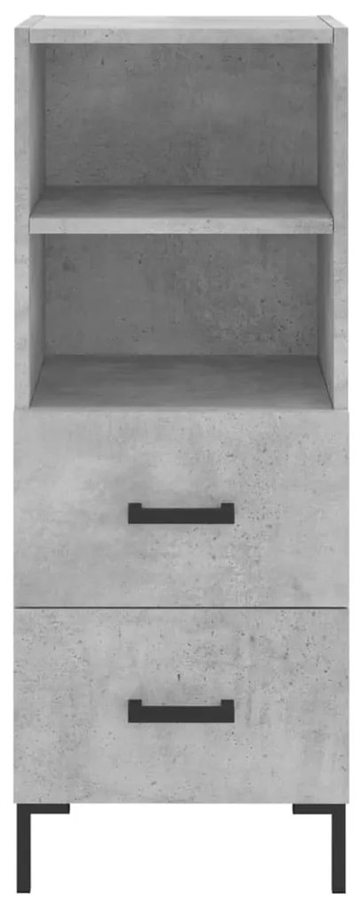 vidaXL Ντουλάπι Γκρι Σκυροδέματος 34,5x34x180 εκ. Επεξεργασμένο Ξύλο