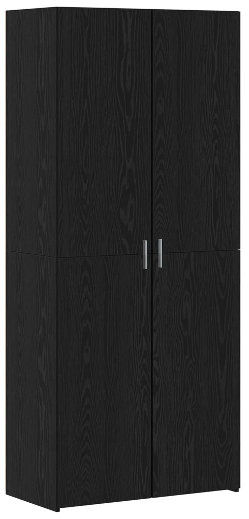 vidaXL Highboard Μπουφές Μαύρος Δρυός 40x42.5x185 εκ Επεξεργασμένου Ξύλου