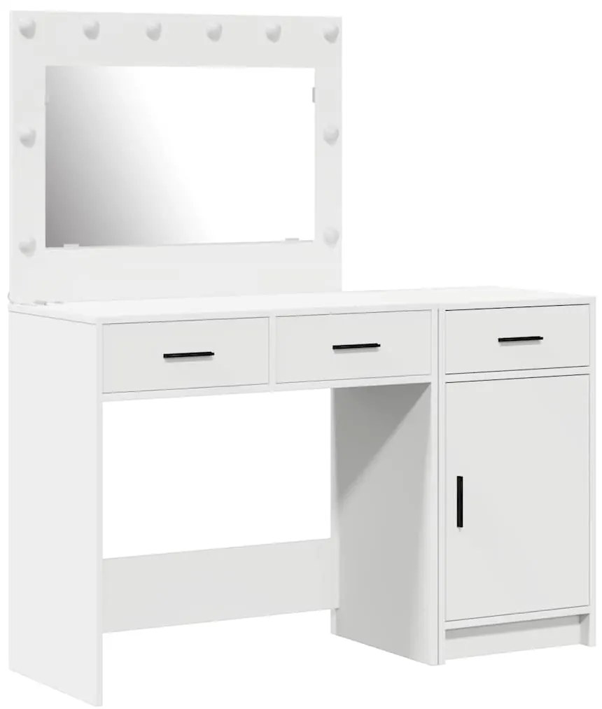 vidaXL Τραπέζι περιποίησης με συρτάρι 2 pcs Λευκό 40 x 41 x 75 εκ