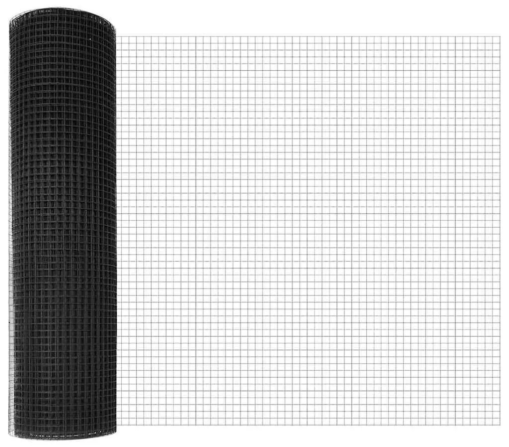 vidaXL Στύλος Περιφράξεων Γκρι 50 x 0,8 μ (12 x 12 χιλιοστά πλέγμα)