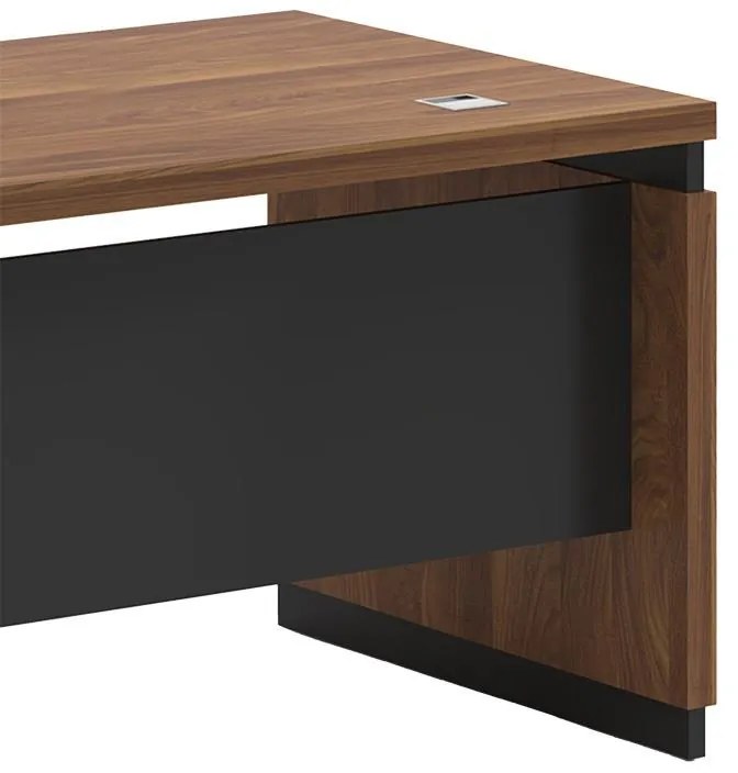 Γραφείο αναστρέψιμο Oscar καρυδί-ανθρακί 180x170x76εκ 180x170x76 εκ.