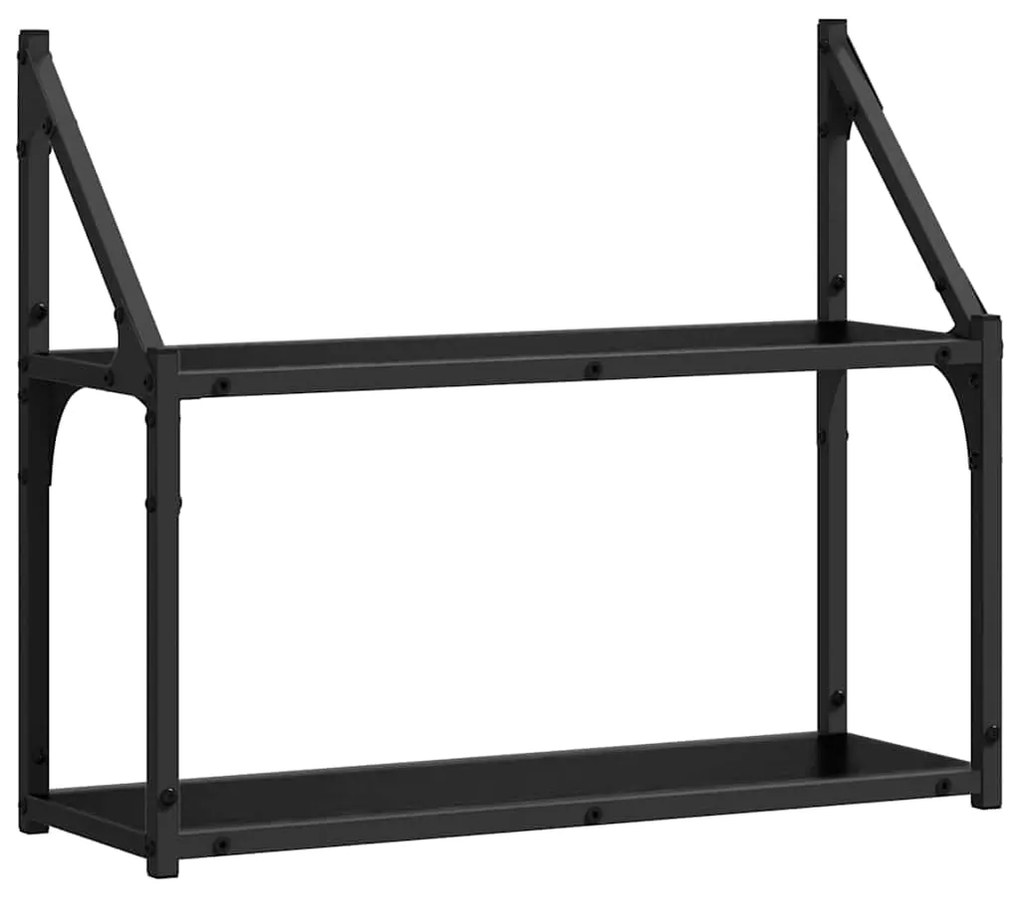 vidaXL Ράφι Τοίχου Μαύρη δρυς 60 x 21 x 51 cm Επεξεργασμένο ξύλο