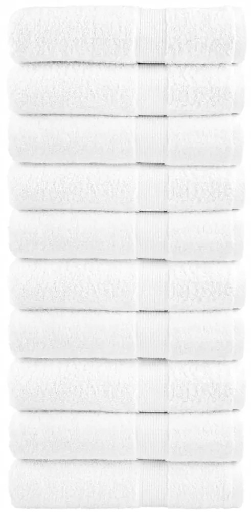 Πετσέτες Μπάνιου Premium SOLUND 10 Τεμ Λευκές 100x150εκ 600gsm