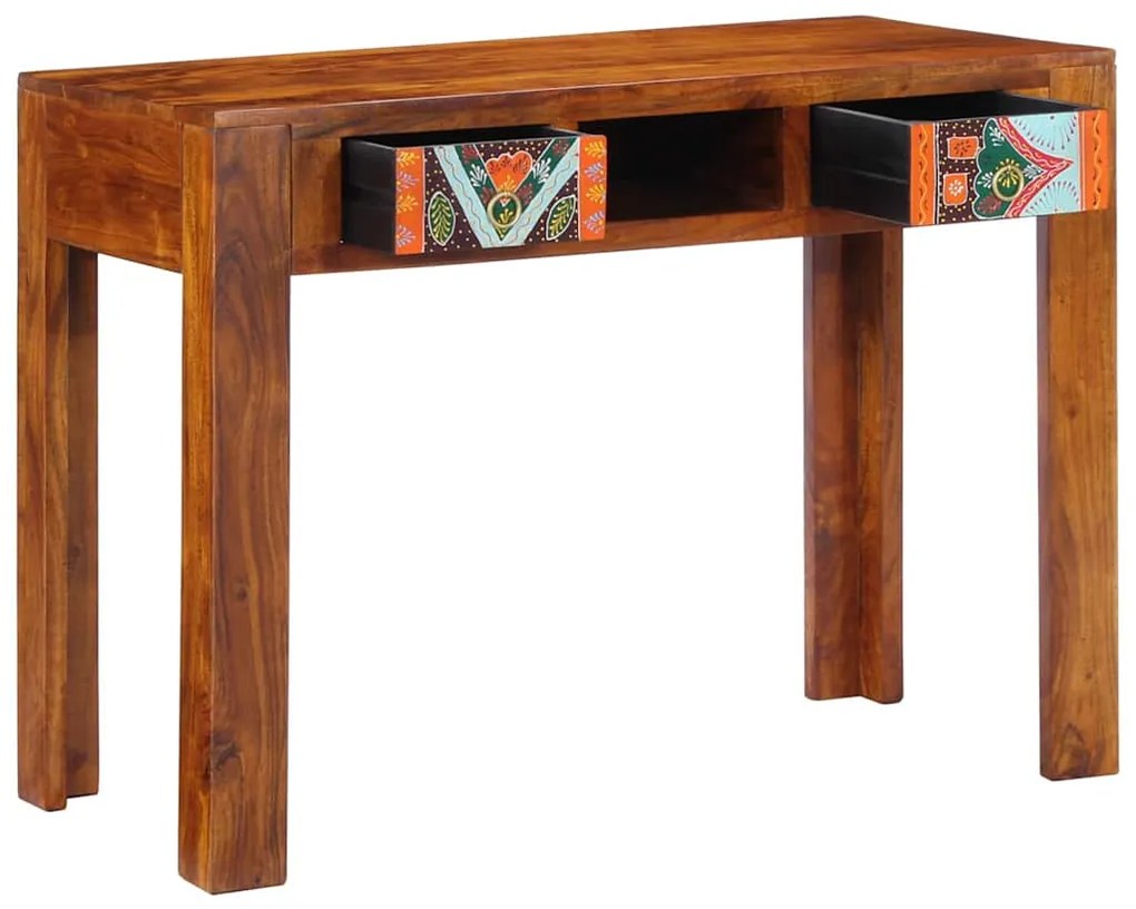 vidaXL Γραφείο με συρτάρι Καφέ 100 x 50 x 75 cm Μασίφ ξύλο ακακίας