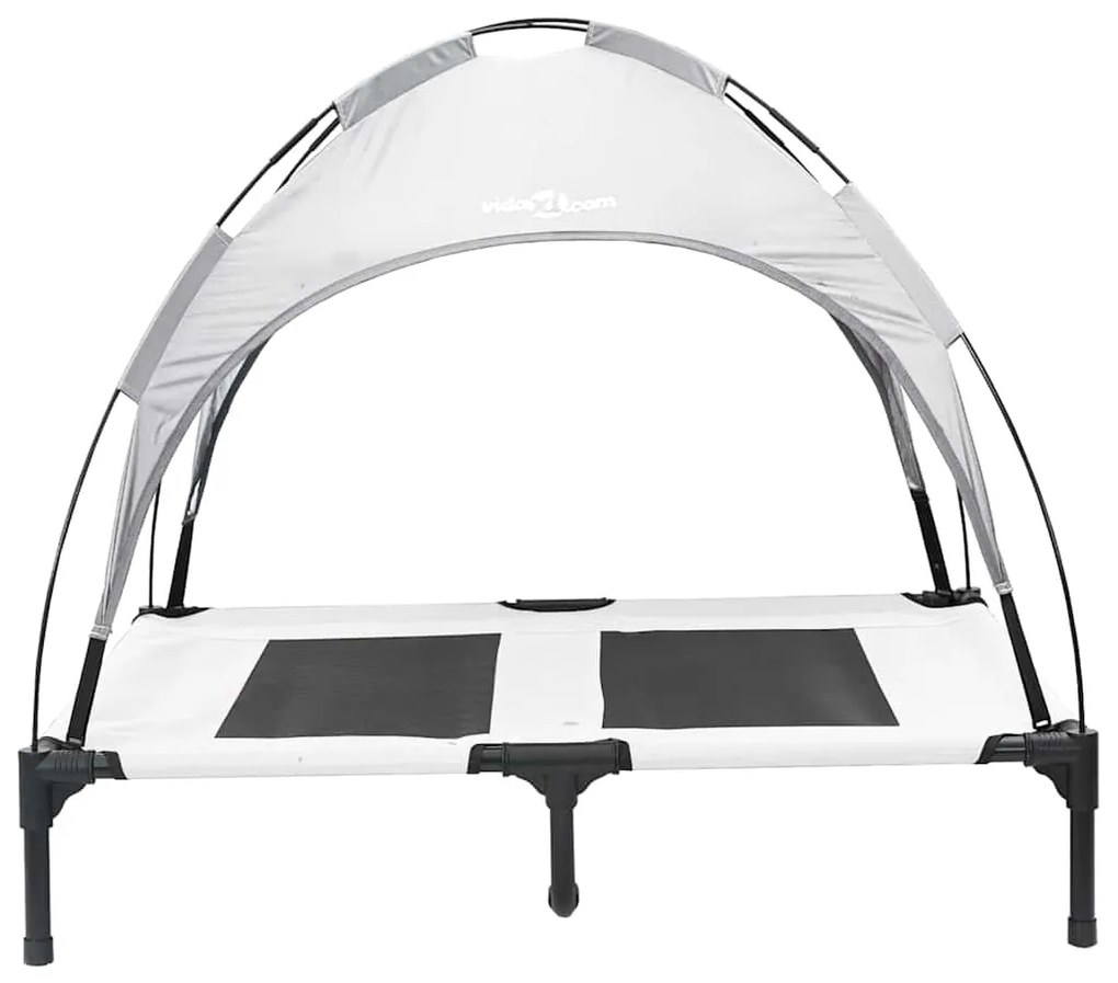 vidaXL Κρεβάτι Σκύλου Ασημί Γκρι 92 x 77 x 82,5 εκ. Ατσάλι