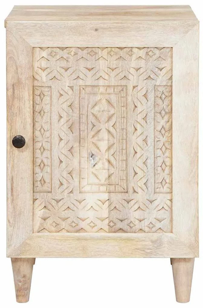 vidaXL Ντουλάπι Μπάνιου Λευκό 38 x 33.5 x 160 εκ Στερεό Ξύλο Μάνγκο