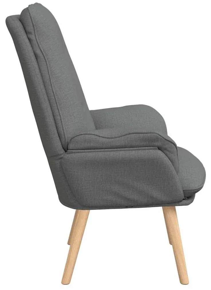 vidaXL Χαλαρωτική Πολυθρόνα Σκούρο γκρι 69 x 74 x 93 εκ. ύφασμα
