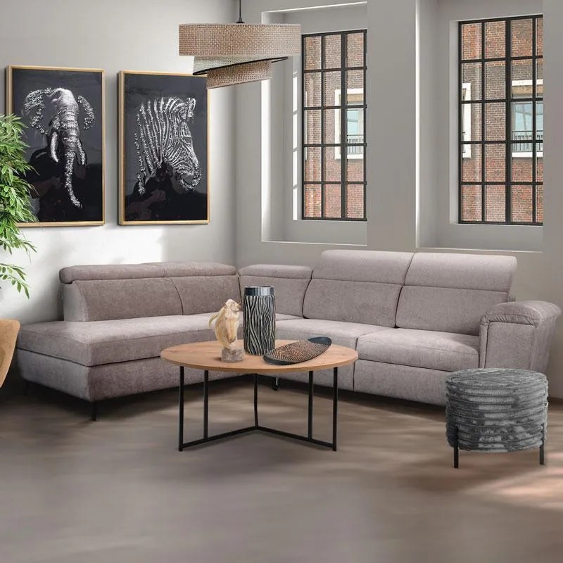 Γωνιακός Καναπές Alessia FL067 Fylliana Αριστερή Γωνία Μπέζ 284x216x100 εκ. 284x216x100 εκ.