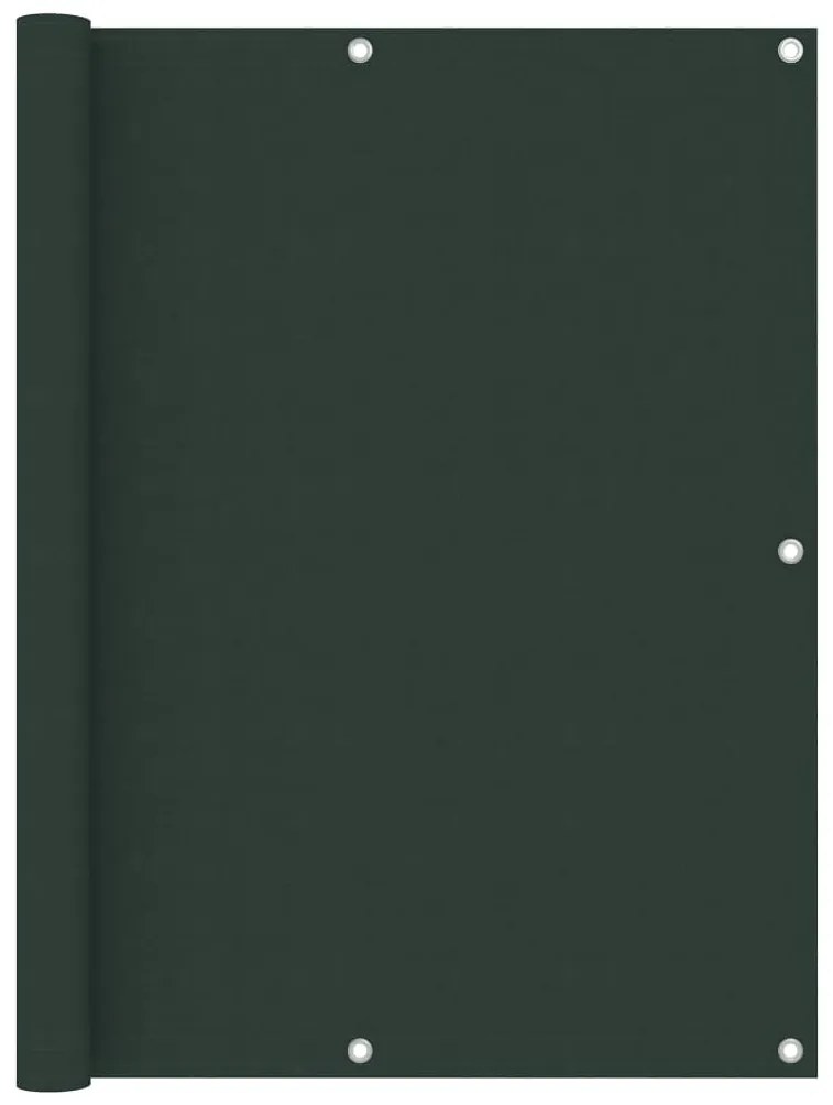 vidaXL Διαχωριστικό Βεράντας Σκούρο Πράσινο 120x400 εκ. Ύφασμα Oxford