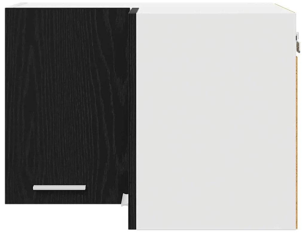 vidaXL Κρεμαστό ντουλάπι Riga Μαύρος Δρυς και Λευκό 57 x 57 x 40 εκ.