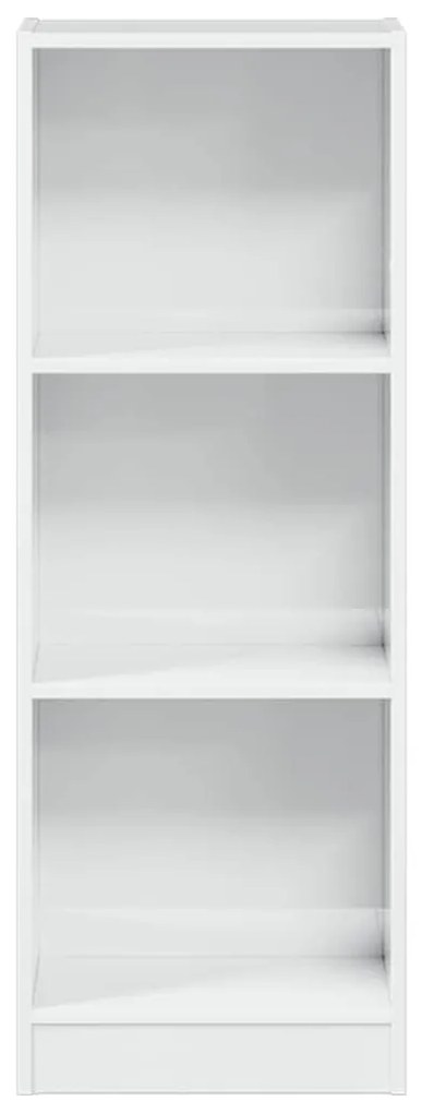 Βιβλιοθήκη Γυαλιστερό Λευκό 40x24x109 εκ. Επεξεργασμένο Ξύλο - Λευκό