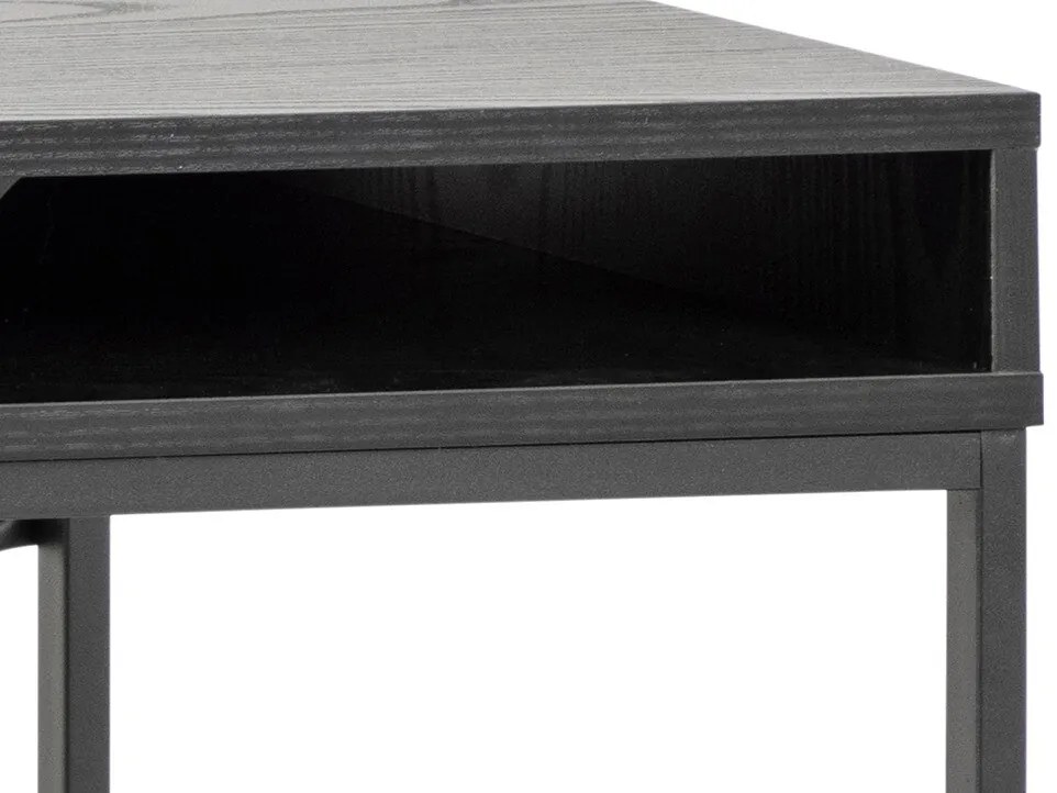 Τραπέζι γραφείου Oakland H147, Με συρτάρια, 75x110x45cm, Μαύρο
