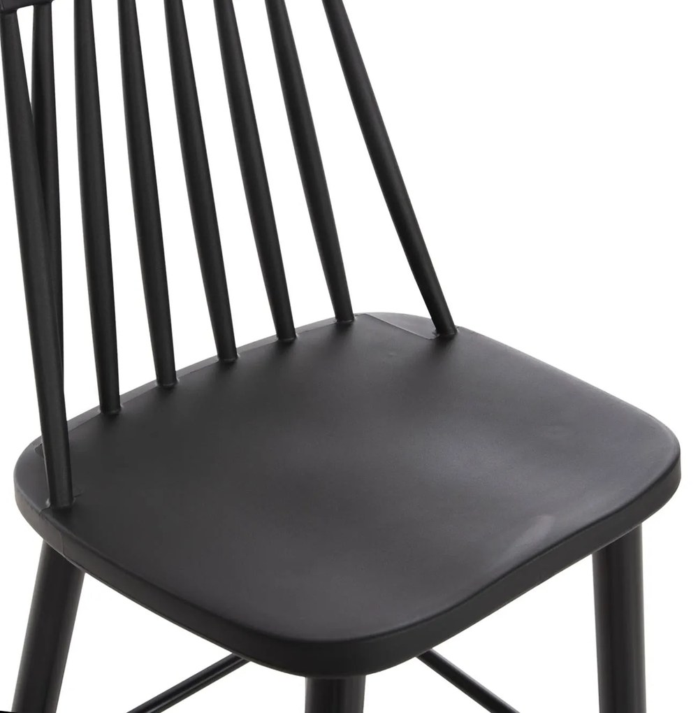 Σκαμπό μπαρ Ψηλό VANESSA C8459.12 σε Μαύρο PP &amp; Μέταλλο 47x48,5x107Υεκ. 2αδα 47x48.5x107 εκ.