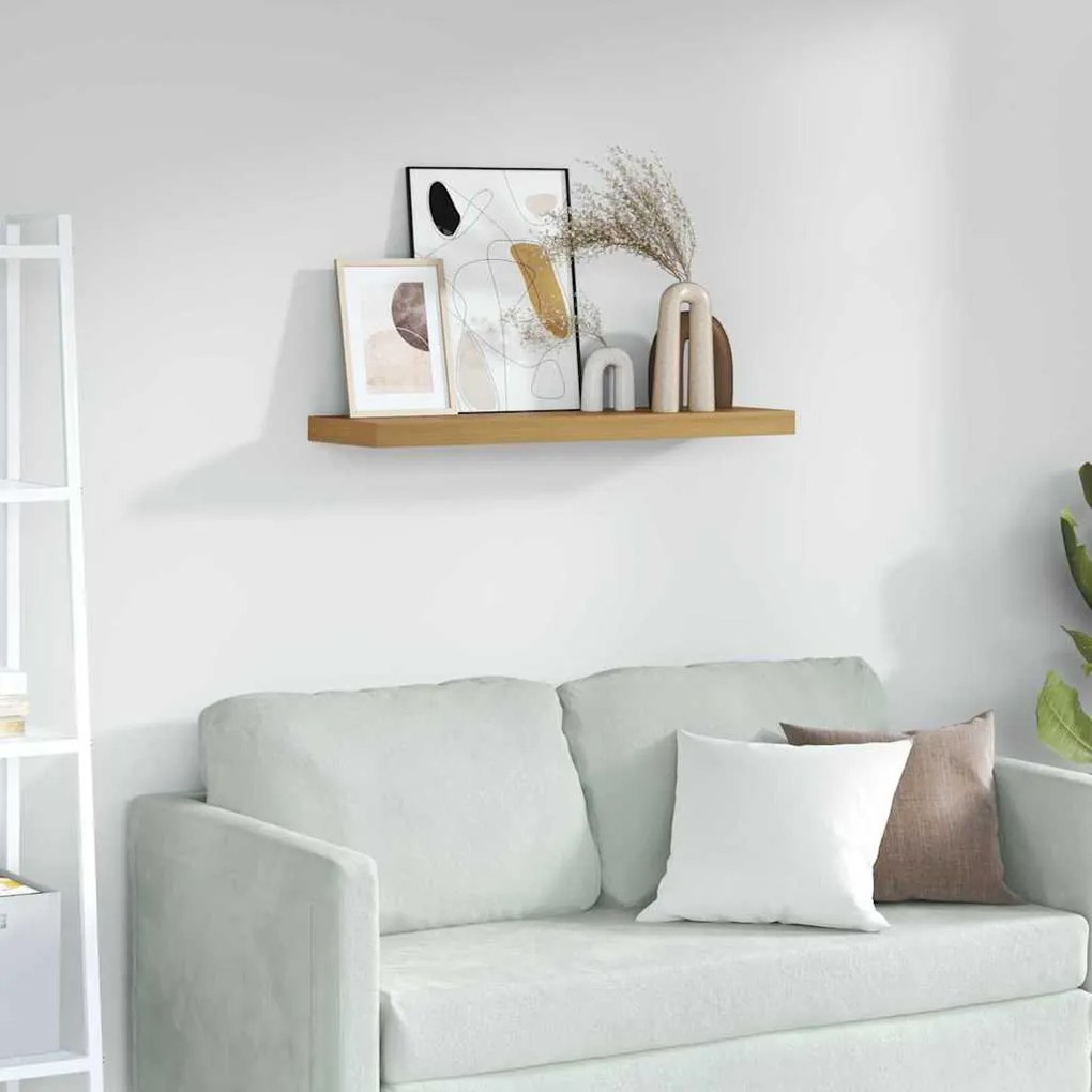 vidaXL Ράφι Τοίχου Επιτοίχιο Καφέ 80 x 23,5 x 4 εκ Επεξεργασμένο ξύλο