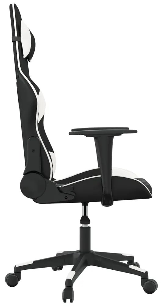 vidaXL Καρέκλα Gaming Μαύρο/Λευκό από Συνθετικό Δέρμα