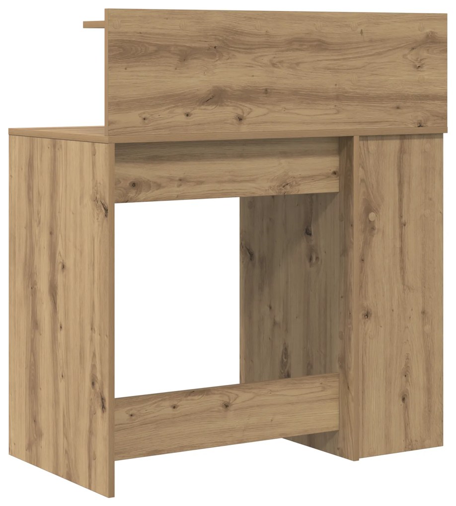 vidaXL Γραφείο με Αποθήκη Καστανός Δρυς 90x48x101.5 εκ. Επεξεργασμένο ξύλο