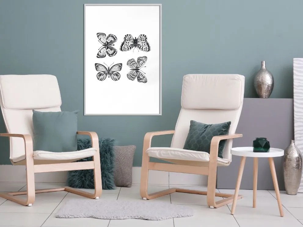 Αφίσα - Butterfly Collection III B - 20x30 - Χρυσό - Χωρίς πασπαρτού