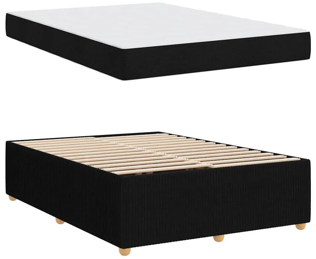 vidaXL Σκελετός Κρεβατιού Άλλο Μαύρο 160 x 200 cm ύφασμα