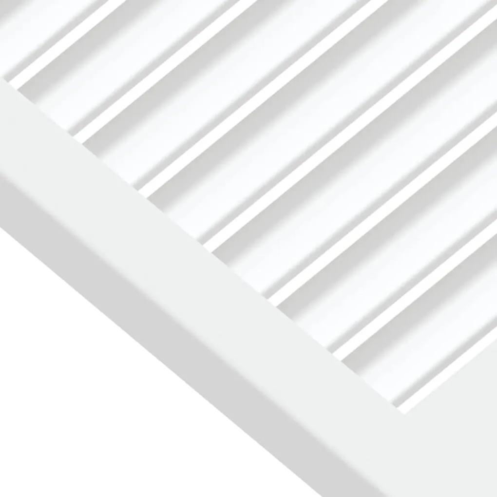 vidaXL Πορτάκια με Περσίδες 2 Τεμ. Λευκά 61,5x49,4εκ Μασίφ Ξύλο Πεύκου