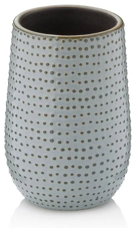 Ποτήρι Για Οδοντόβουρτσες Dots 23601K Φ8x11,5cm Grey-Brown Kela Ceramic