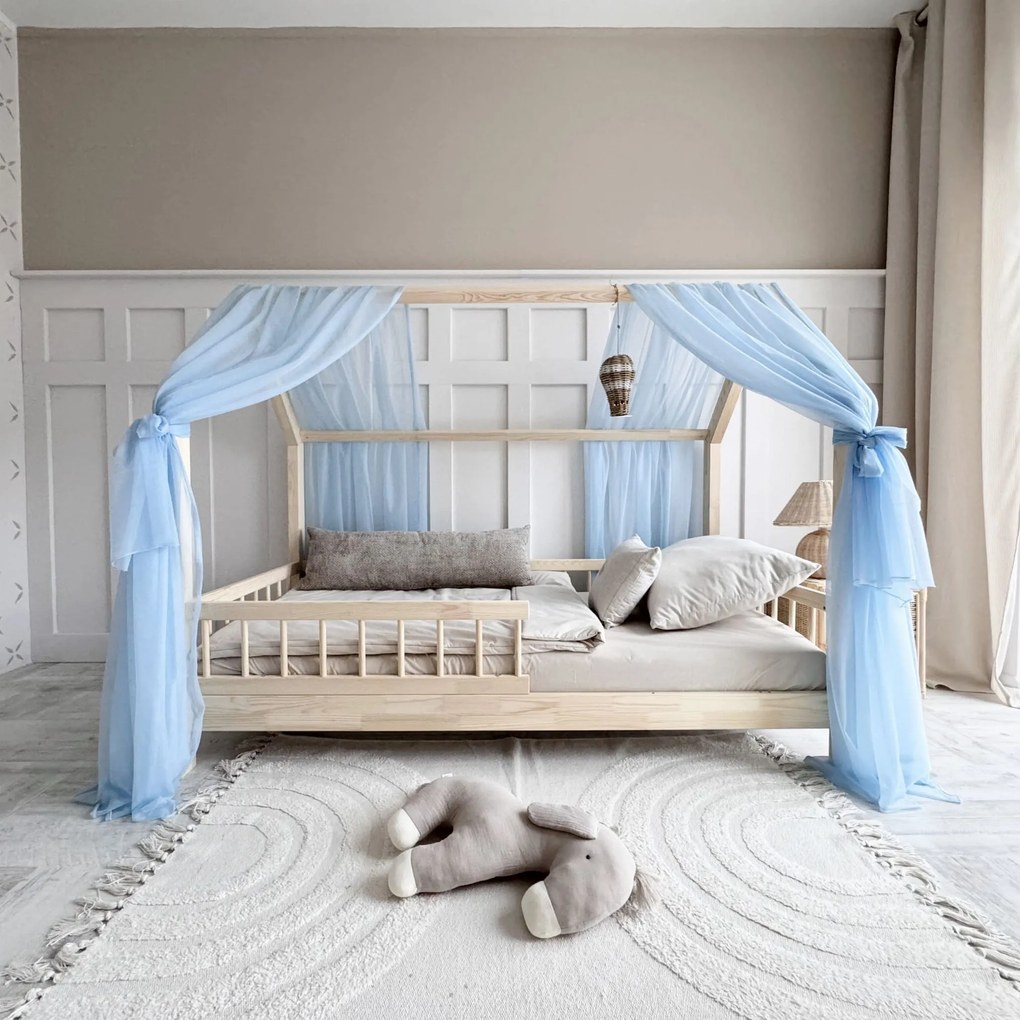 Κουρτίνα Οροφής Bianco Bed Blue Voile  Luletto