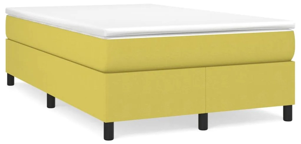 vidaXL Πλαίσιο Κρεβατιού Boxspring Πράσινο 120x200 εκ. Υφασμάτινο