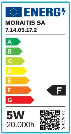 Λαμπτήρας E14 LED Filament C35 5watt Φυσικό Λευκό (7.14.05.17.2) - 1.5W - 20W - 7.14.05.17.2