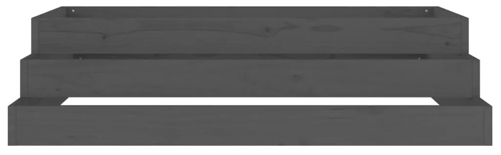 vidaXL Ζαρντινιέρα Γκρι 110 x 110 x 27 εκ. από Μασίφ Ξύλο Πεύκου