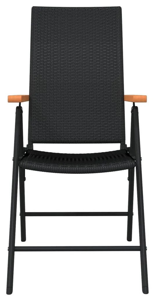 vidaXL Σετ Τραπεζαρίας Κήπου 5 Τεμαχίων Μαύρο