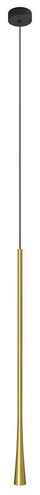 Φωτιστικό Οροφής 20143 Led 3000K 7W Φ3,2cm Η 60cm Brass - Black Matt Aluminium