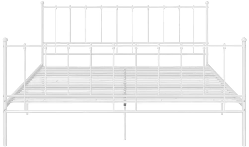 vidaXL Πλαίσιο Κρεβατιού Λευκό 160 x 200 εκ. Μεταλλικό