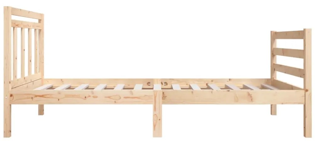 vidaXL Πλαίσιο Κρεβατιού 120 x 190 εκ. από Μασίφ Ξύλο Small Double