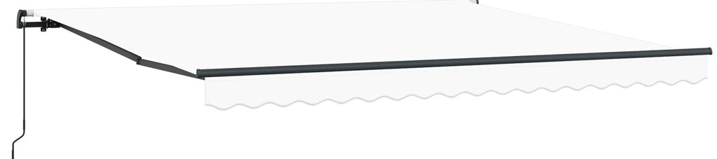 vidaXL Χειροκίνητη Ανασυρόμενη Τέντα Λευκή 400x350 cm