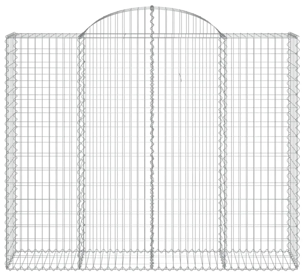 vidaXL Συρματοκιβώτια Τοξωτά 25 τεμ. 200x50x160/180 εκ. Γαλβαν. Ατσάλι