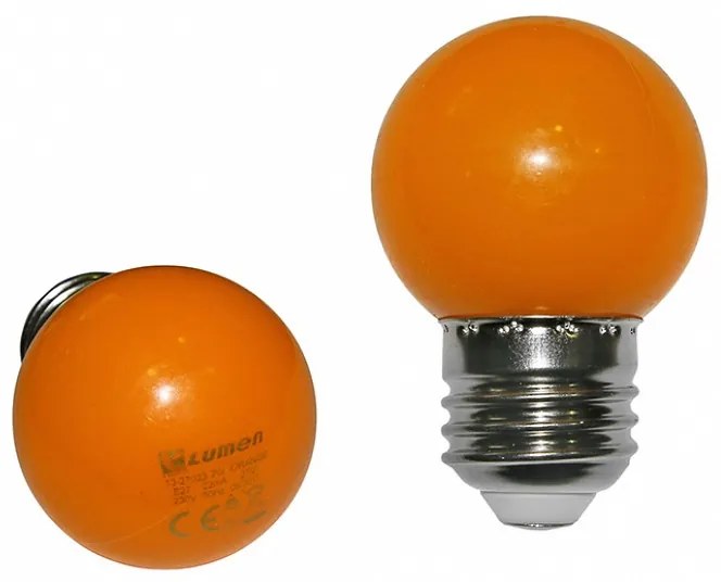 Adeleq Led Λάμπα Σφαιρικό Ε27 2W 230V Πορτοκαλί 13-27023