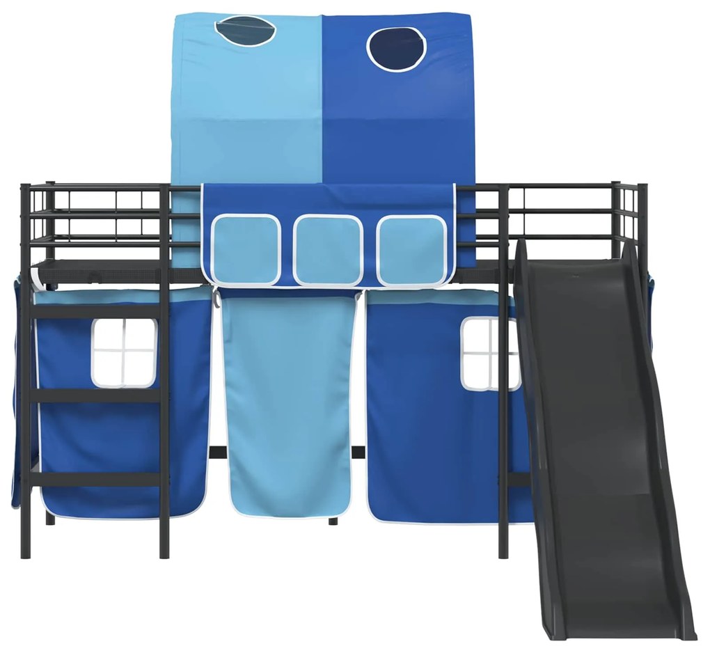 vidaXL Μαύρο και μπλε 90 x 190 cm