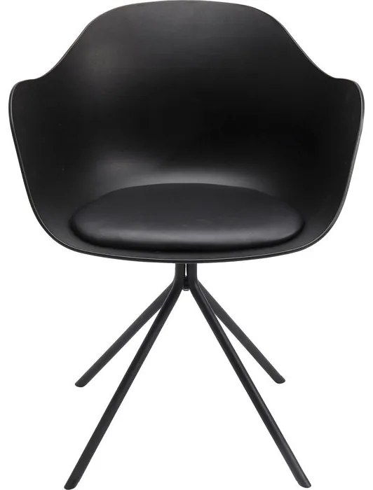 Καρέκλα Bel Air Δερματίνη  Μαύρο 58x52.2x77.5εκ - Μαύρο