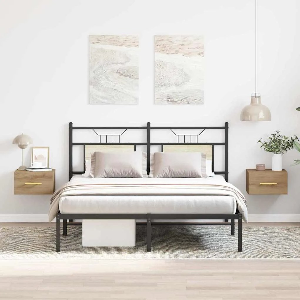 vidaXL Κομοδίνο 2 pcs artisan δρυς 35 x 35 x 20 εκ Επεξεργασμένο ξύλο