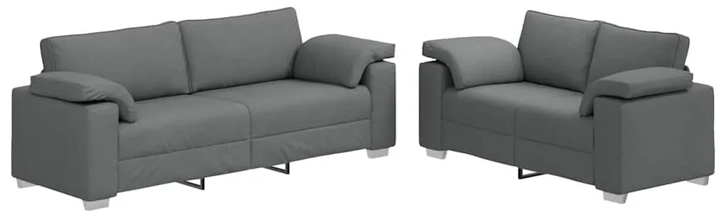 vidaXL Σετ Καναπέ 2 pcs Σκούρο γκρι 219 x 77 x 82 εκ ύφασμα