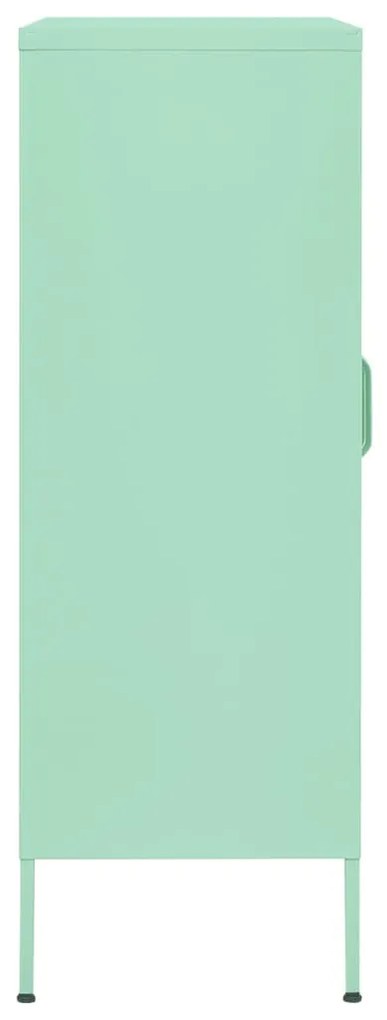 vidaXL Ντουλάπι Αποθήκευσης Χρώμα Μέντα 80 x 35 x 101,5 εκ. Ατσάλινο