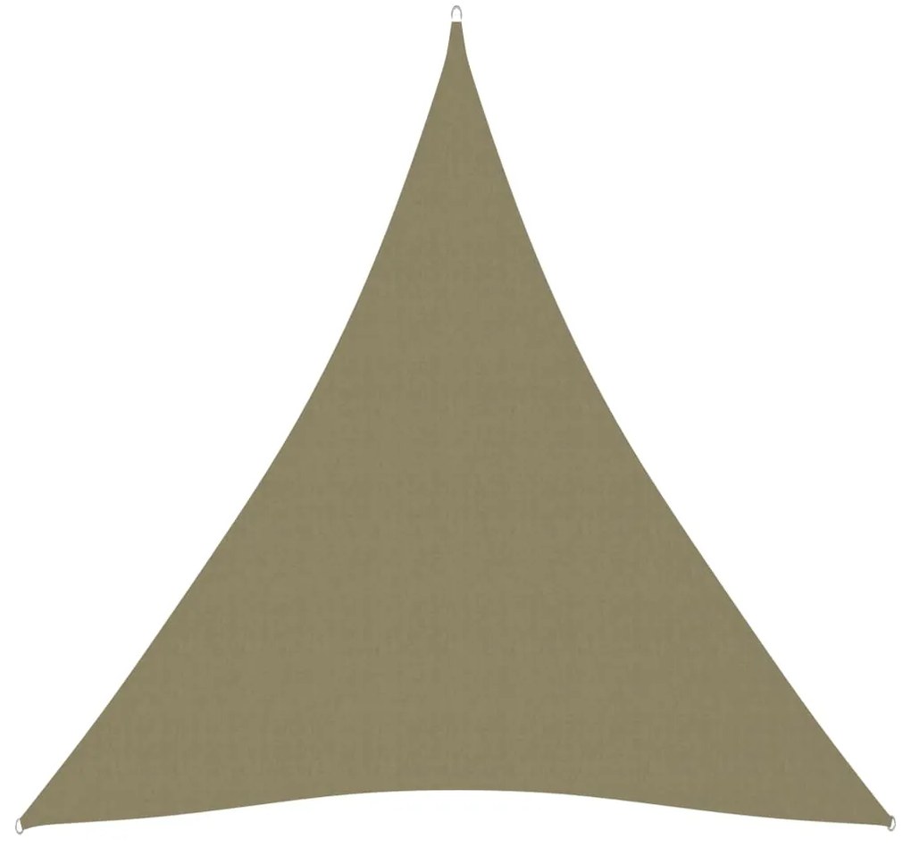 Πανί Σκίασης Τρίγωνο Μπεζ 5 x 6 x 6 μ. από Ύφασμα Oxford