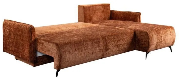 Γωνιακός Καναπές - Κρεβάτι Crown Πορτοκαλί 248x179x81εκ 248x179x81 εκ.
