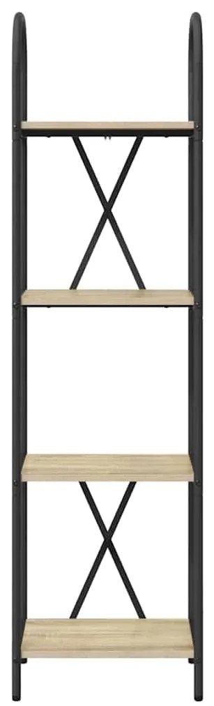vidaXL Ράφι Βιβλίων Sonoma Δρυς 40 x 30 x 146 εκ Επεξεργασμένο ξύλο