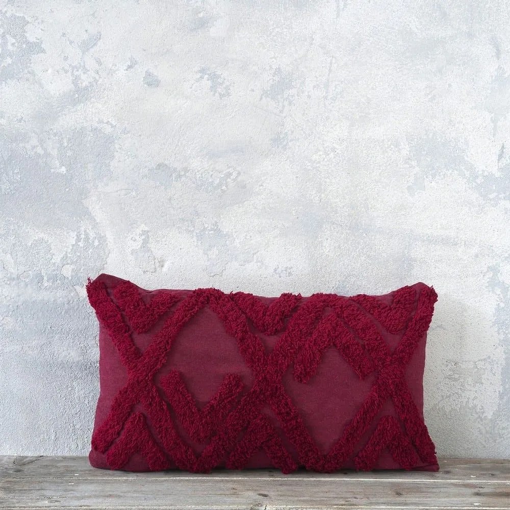 Μαξιλάρι Διακοσμητικό (Με Γέμιση) Amadeo Red Nima 30X60 100% Cotton