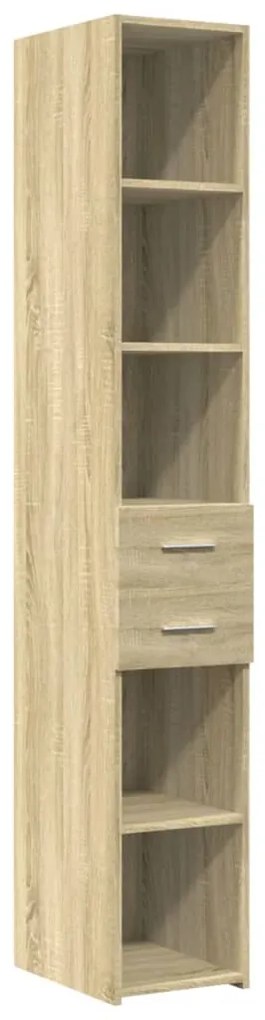 vidaXL Ντουλάπι Sonoma Δρυς 30x42,5x185 εκ. από Επεξεργασμένο Ξύλο