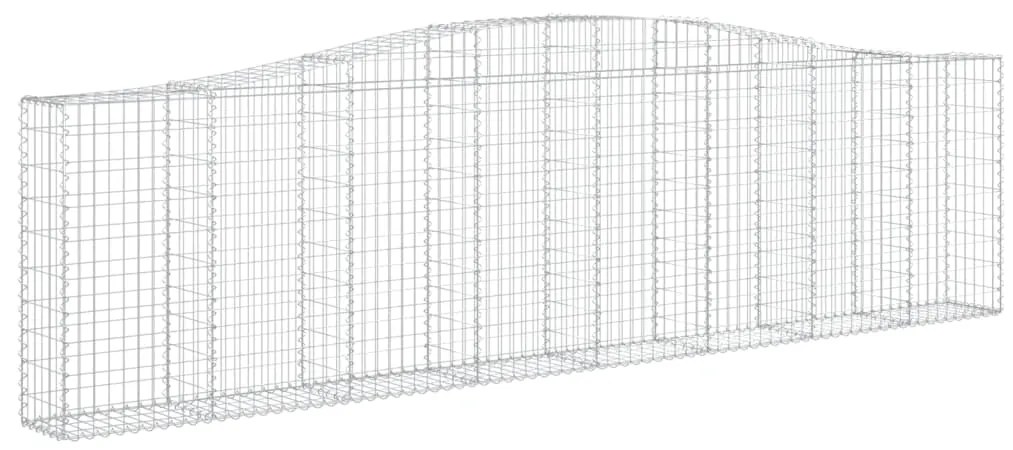 vidaXL Συρματοκιβώτια Τοξωτά 7 τεμ. 400x30x100/120 εκ. Γαλβαν. Ατσάλι